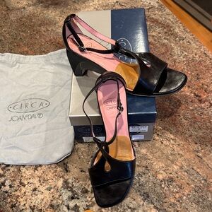 Joan & David Black Fabrizio Strappy Heels